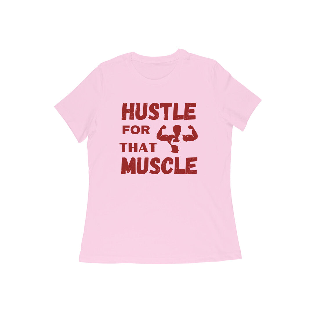 Women gym motivational text Printed Crew Neck T-Shirt