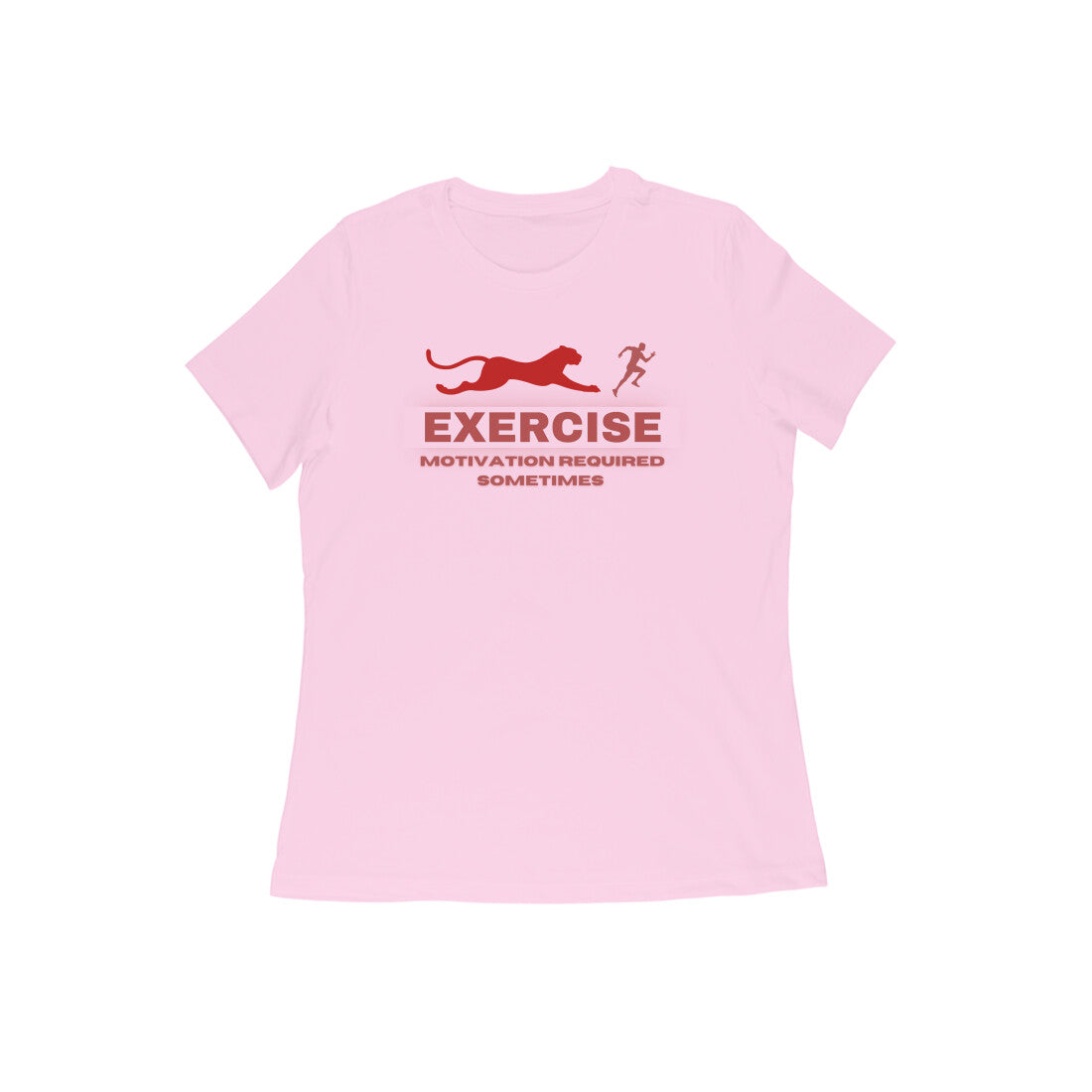 Women exercise mood  text Printed Crew Neck T-Shirt