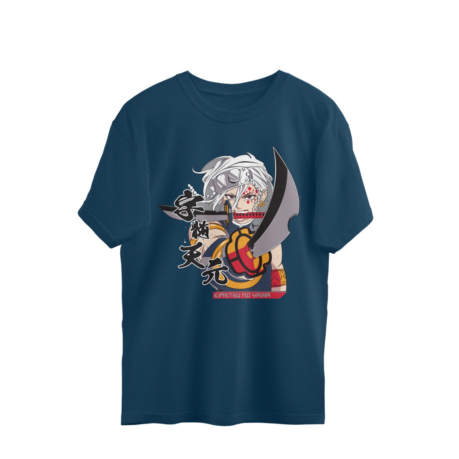 Women Tengen uzui demon slayer printed oversized Tee