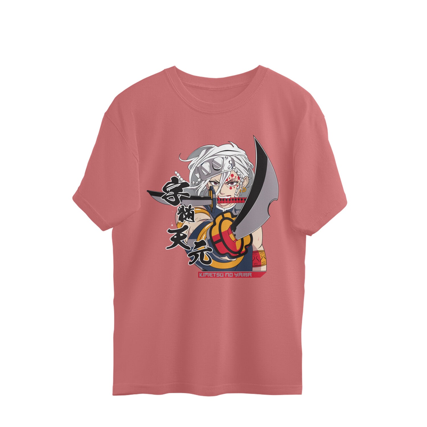 Women Tengen uzui demon slayer printed oversized Tee