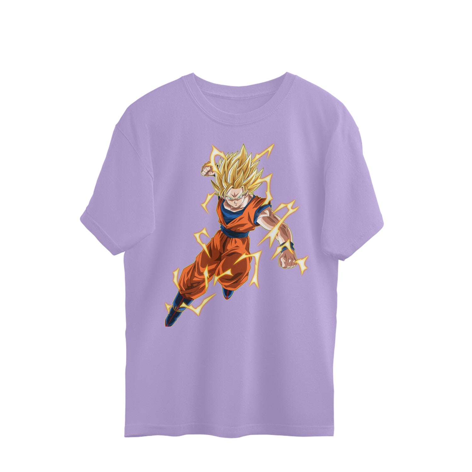 Men Saiyan goku dragon ball graphic printed oversized Tee