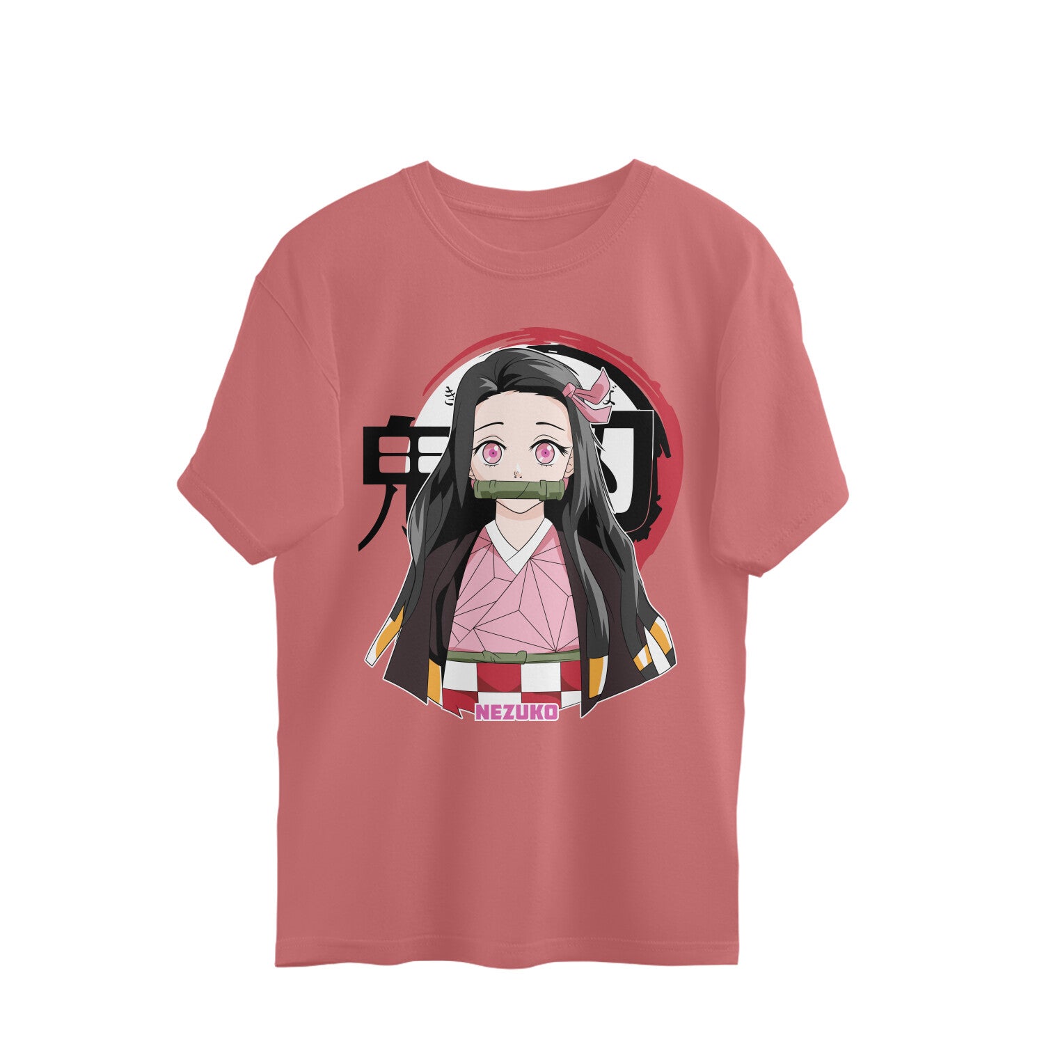 Women Nezuko kamado demon slayer graphic printed oversized Tee