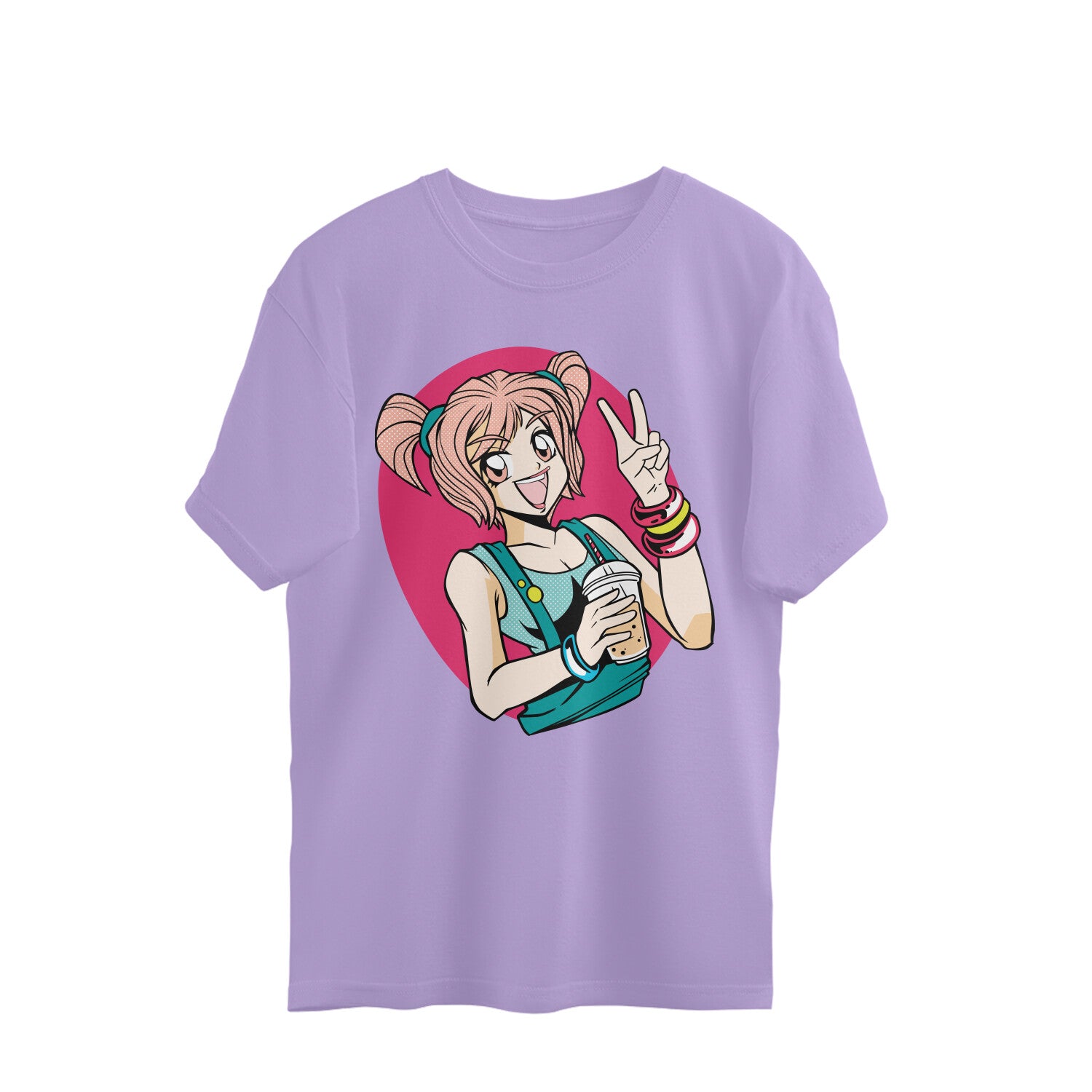 Women cute waifu yuki graphic printed oversized Tee