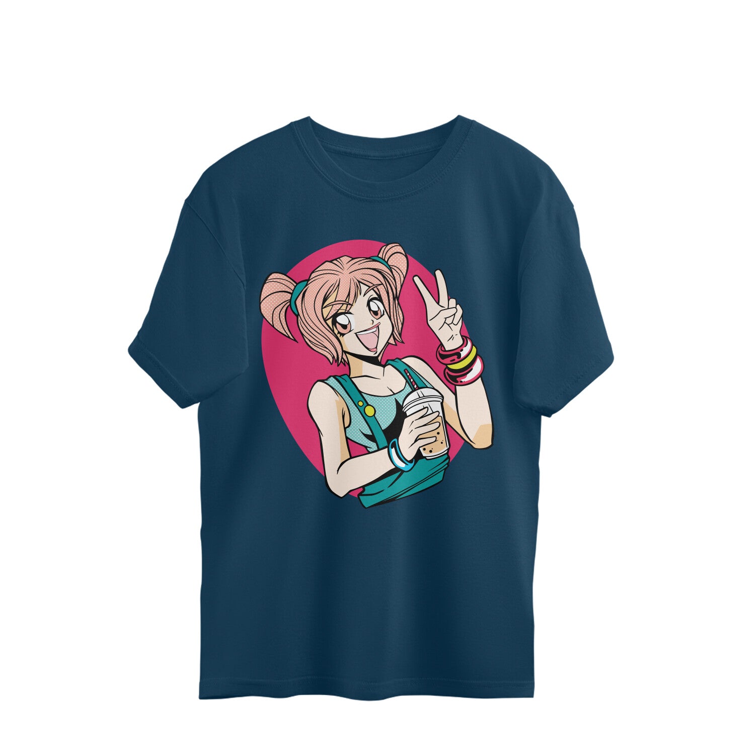 Women cute waifu yuki graphic printed oversized Tee