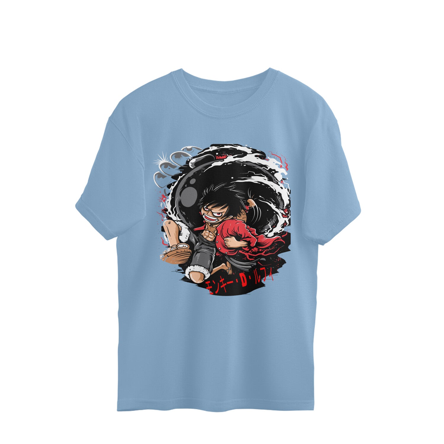 Men monkey d-luffy graphic printed oversized Tee