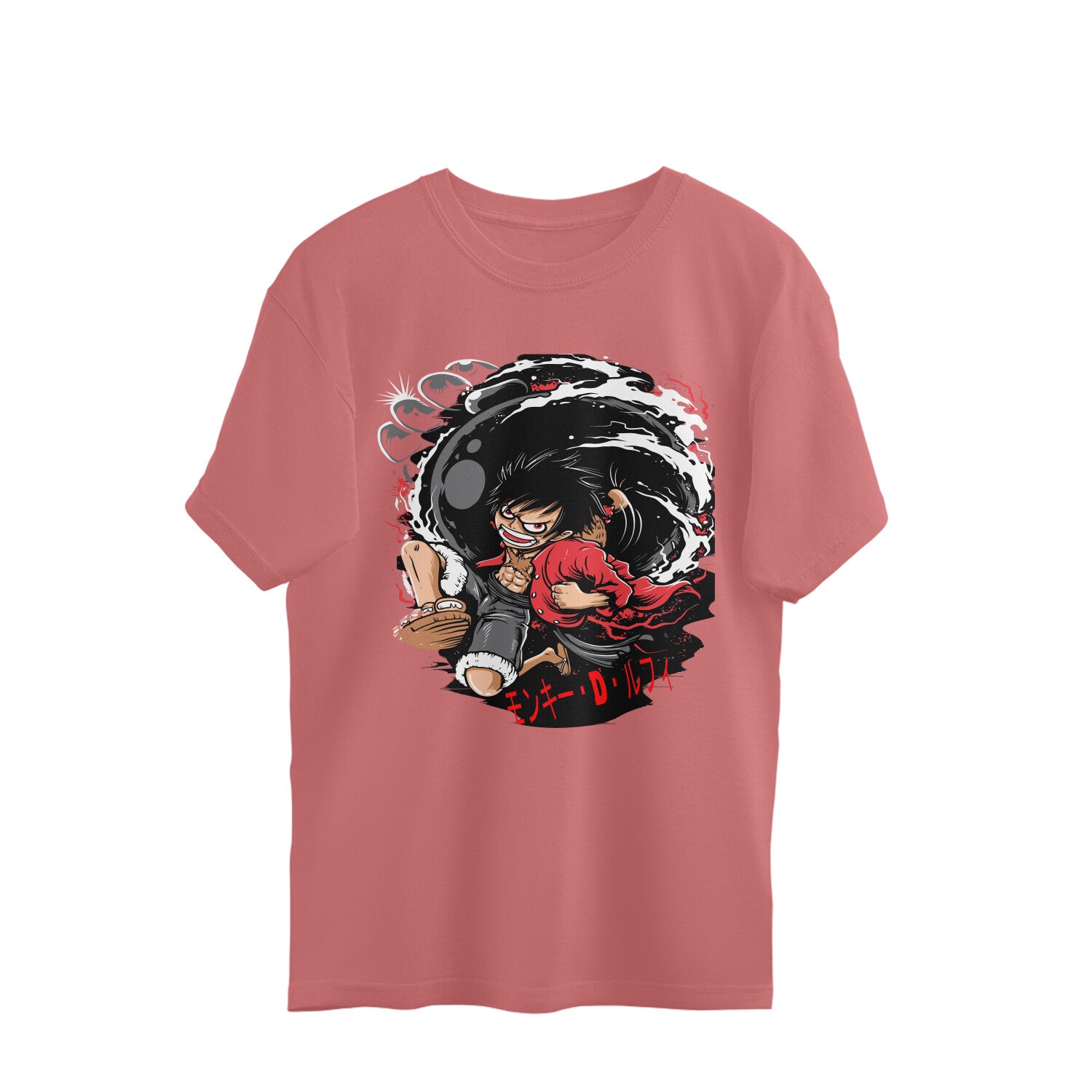 Men monkey d-luffy graphic printed oversized Tee