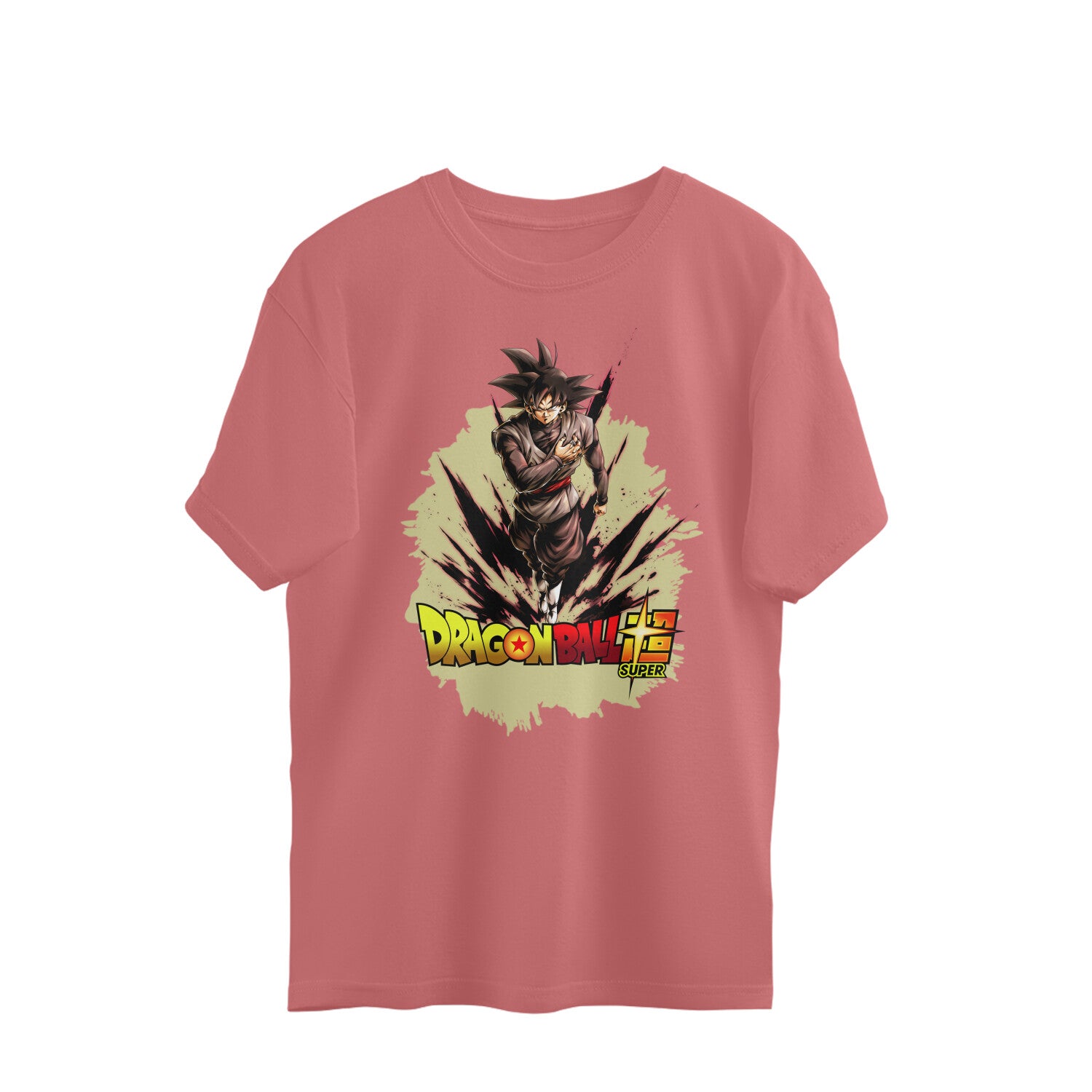 Men black goku graphic printed oversized Tee