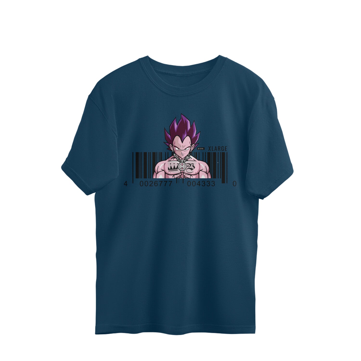 Men Vegan Vegeta graphic printed oversized Tee