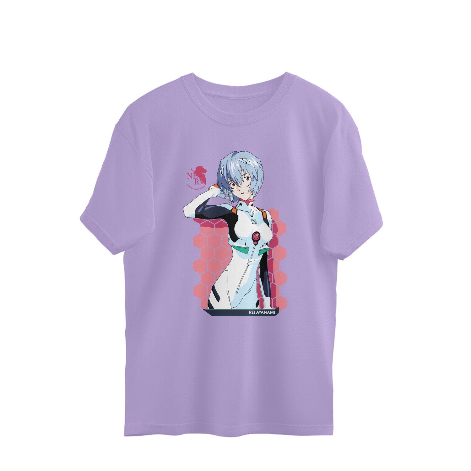 Women rei ayanami graphic printed oversized Tee