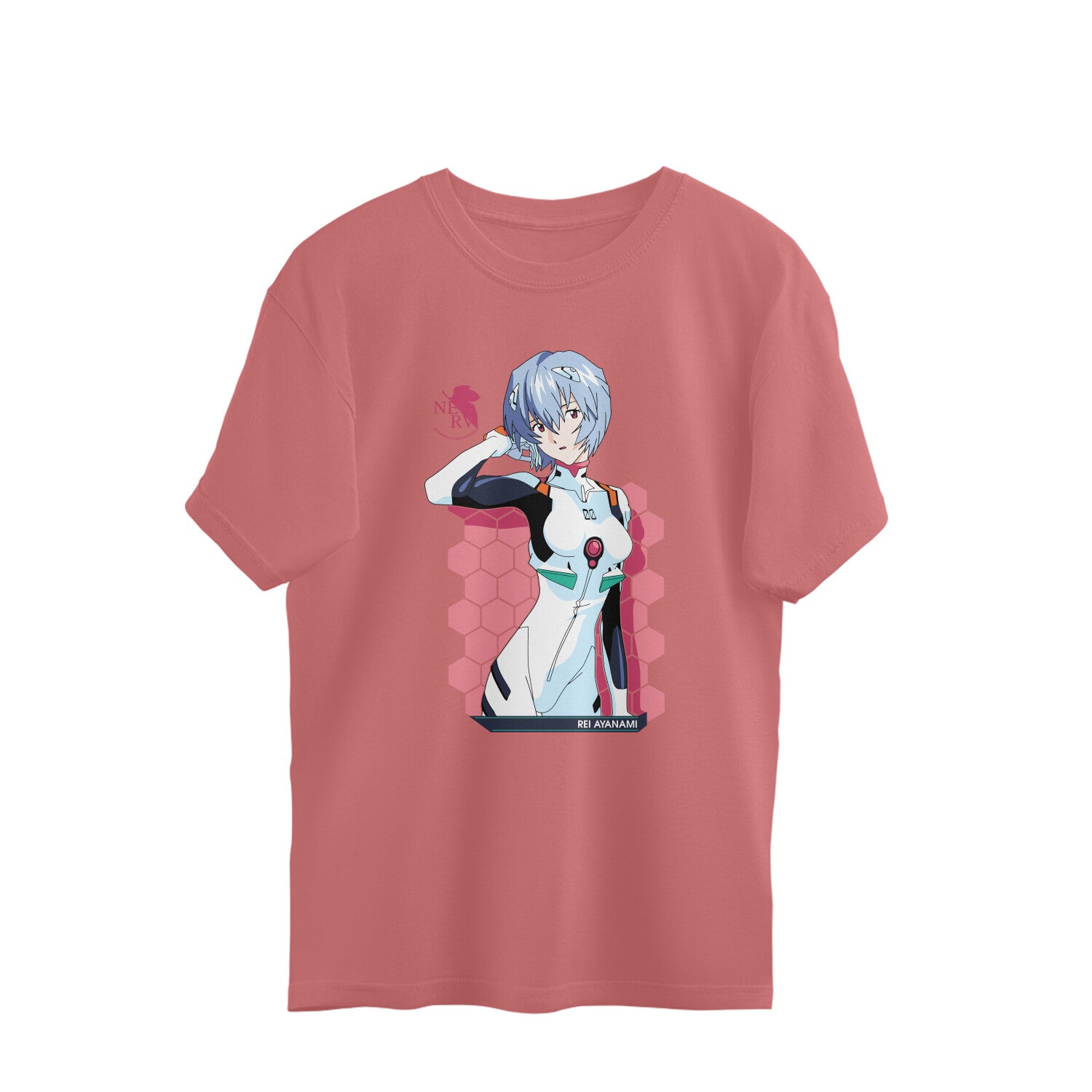 Women rei ayanami graphic printed oversized Tee