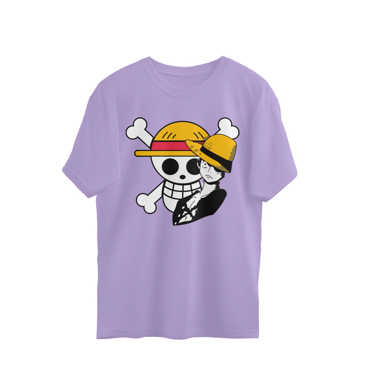 Men Monkey D-luffy graphic printed oversized Tee