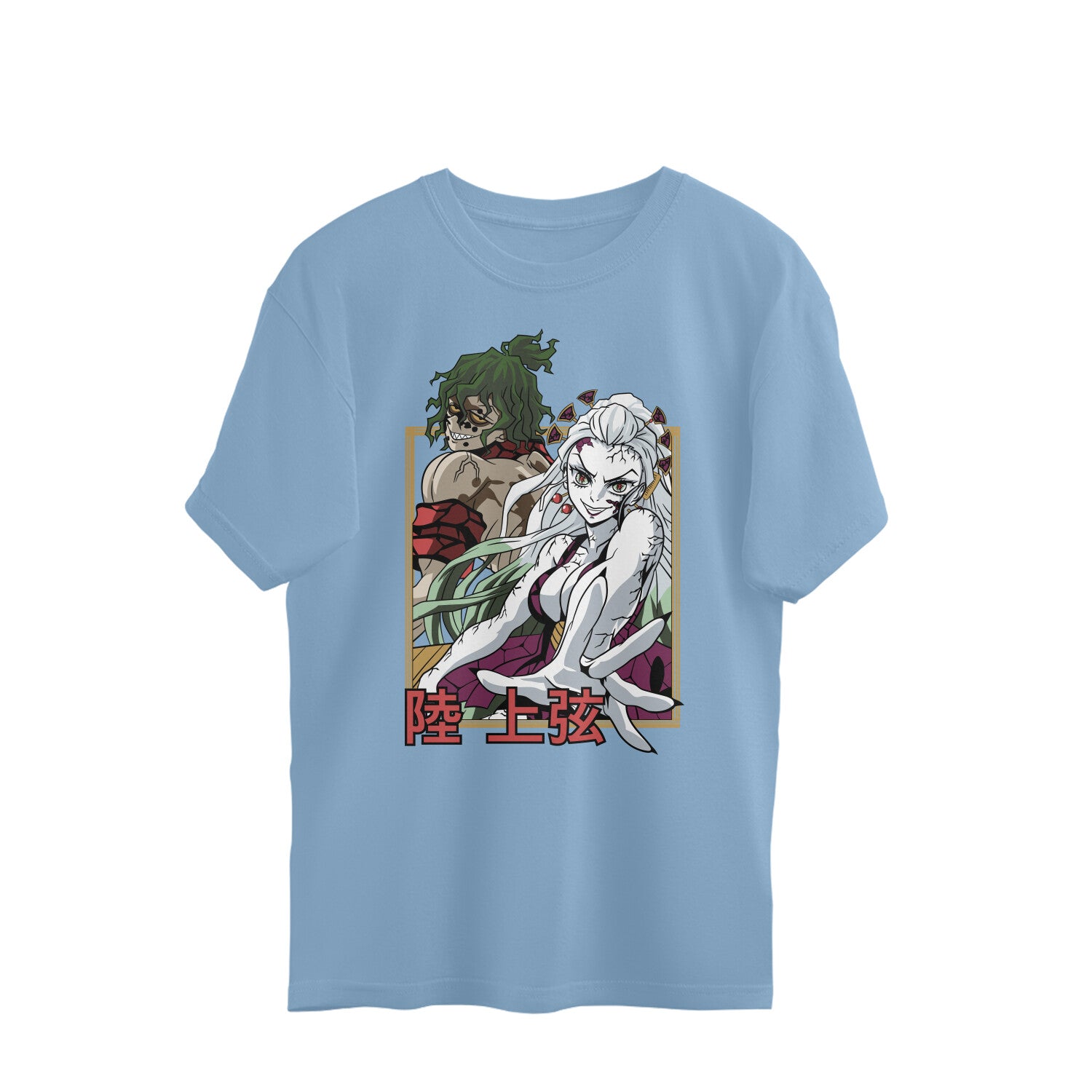 Women Daki demon slayer graphic printed oversized Tee