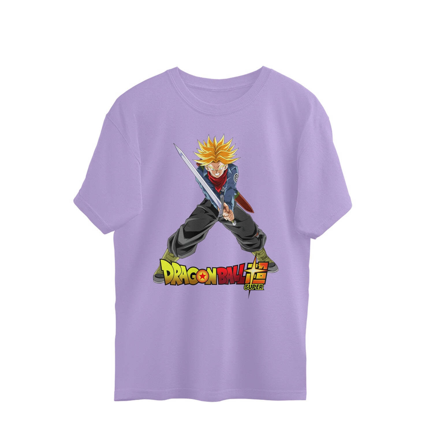 Men Mirai trunks super Saiyan graphic printed crew neck oversized Tee