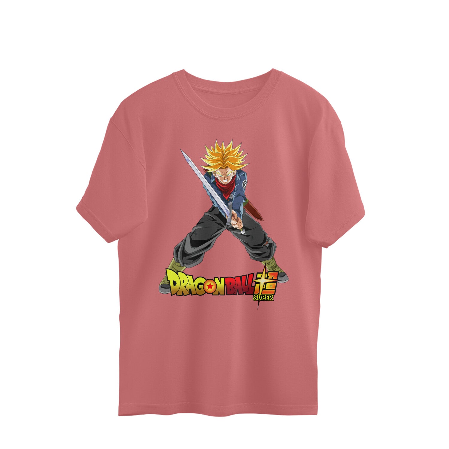 Men Mirai trunks super Saiyan graphic printed crew neck oversized Tee