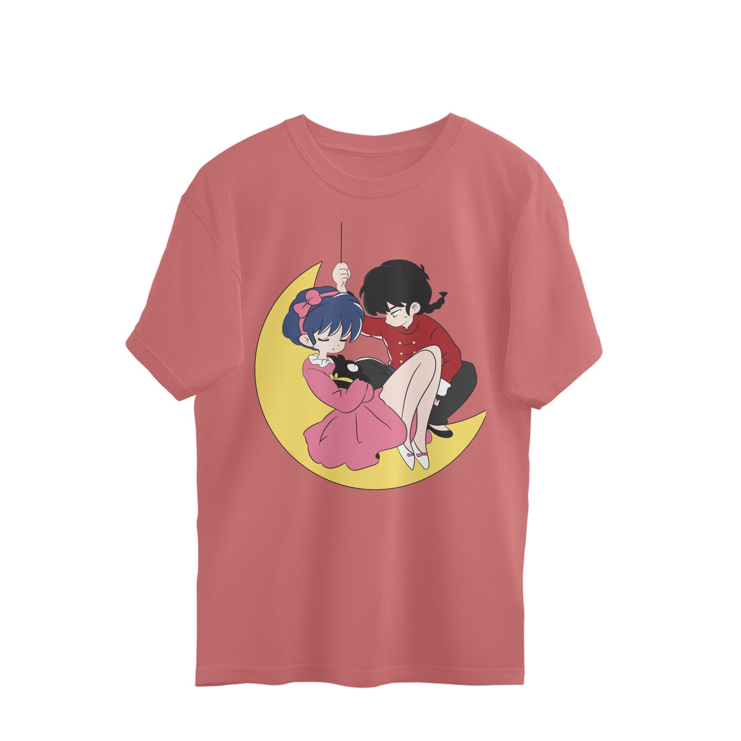 Women Ranma manga series graphic printed oversized Tee