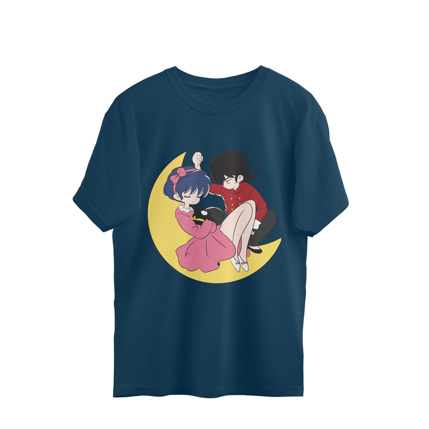 Women Ranma manga series graphic printed oversized Tee