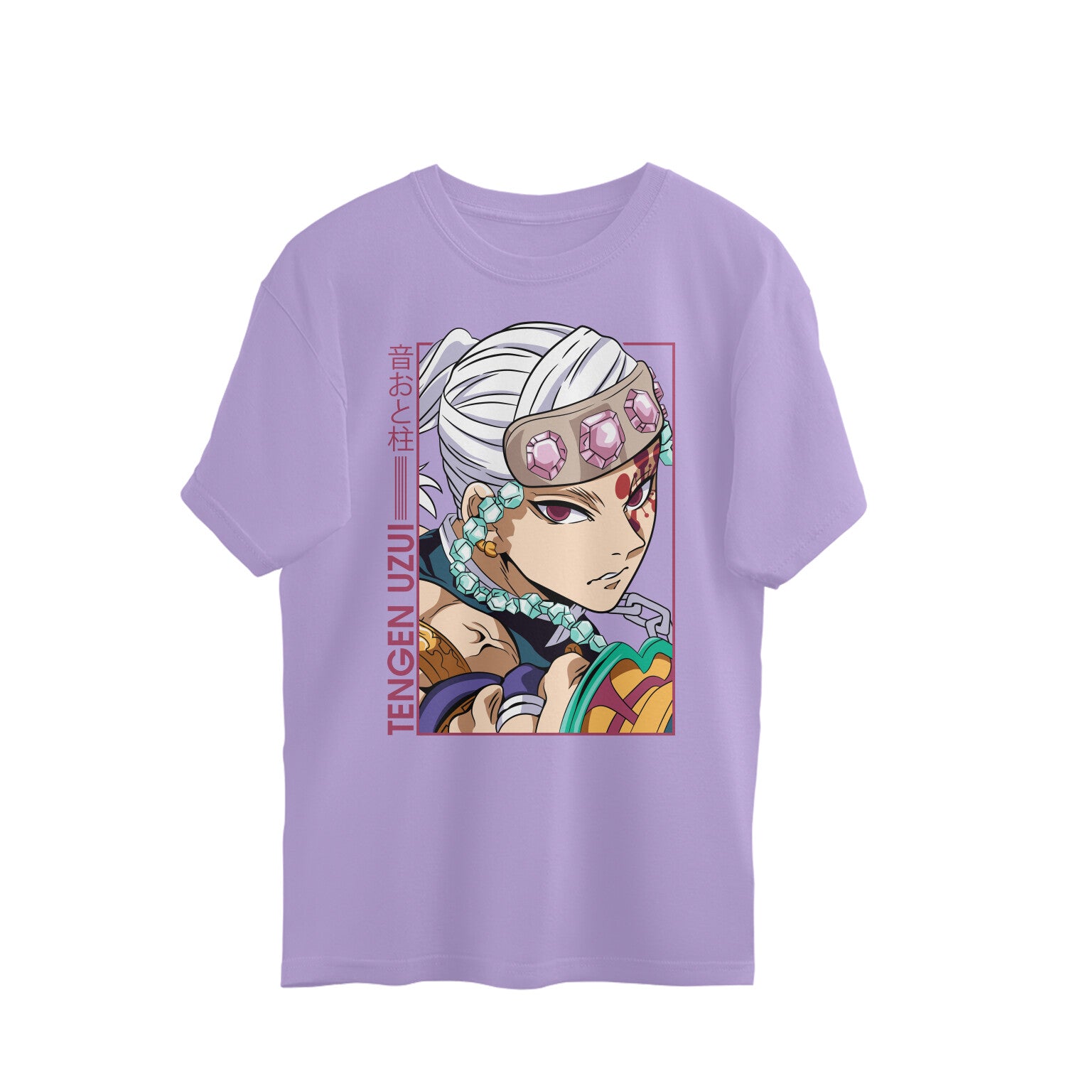 Men Tengen Uzui graphic printed crew neck oversized Tee