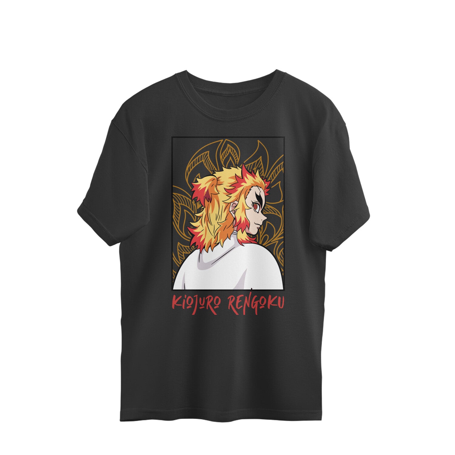 Men Kaijuro rengoku graphic printed crew neck oversized Tee