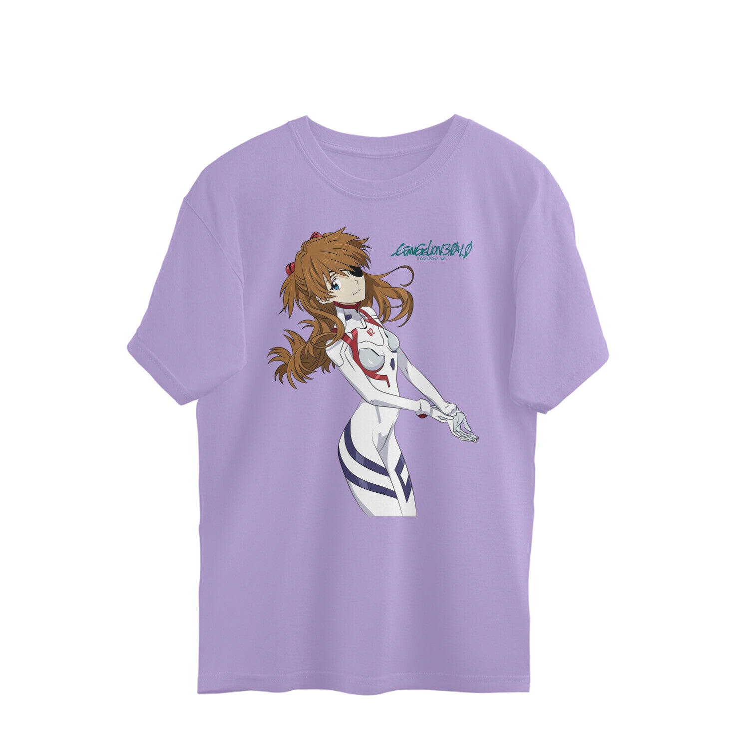 Women Asuka langley graphic printed oversized Tee