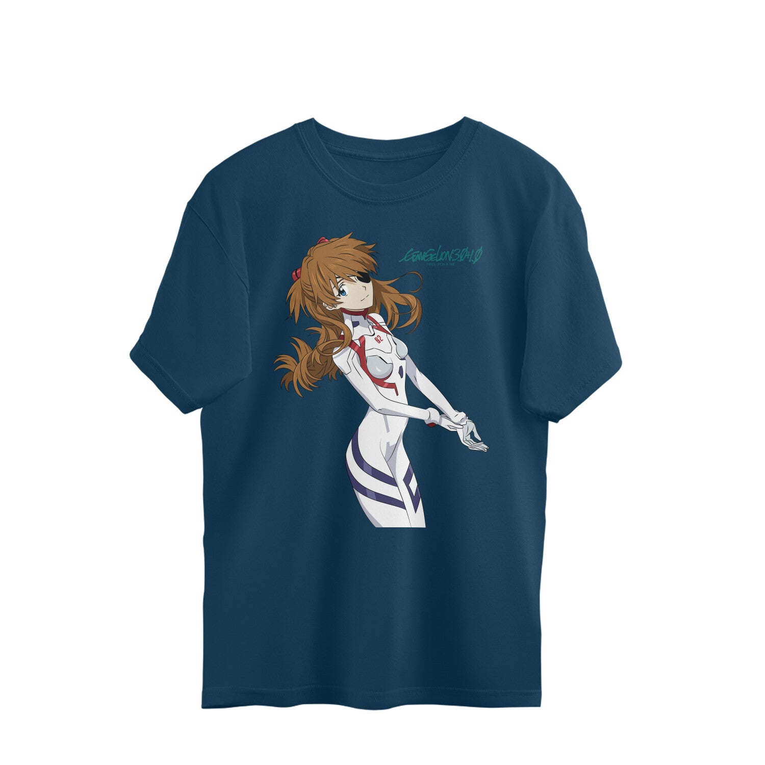 Women Asuka langley graphic printed oversized Tee