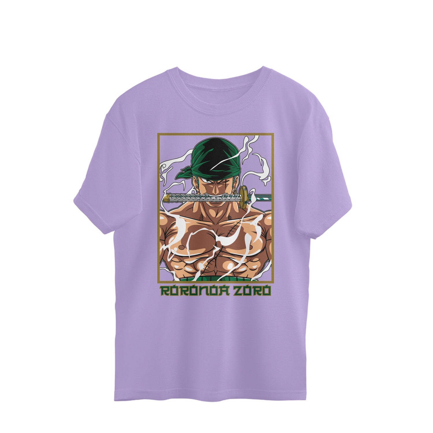 Men Roronoa zoro Graphic printed oversized Tee