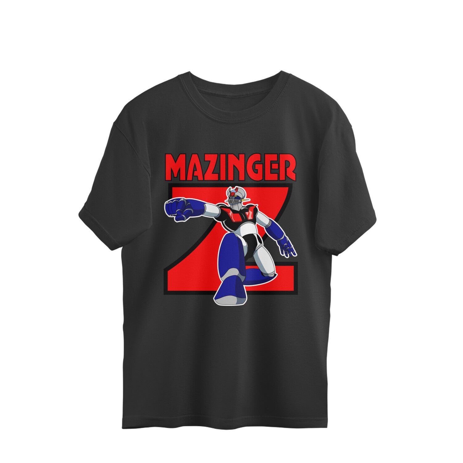 Men Mazinger graphic printed crew neck oversized Tee