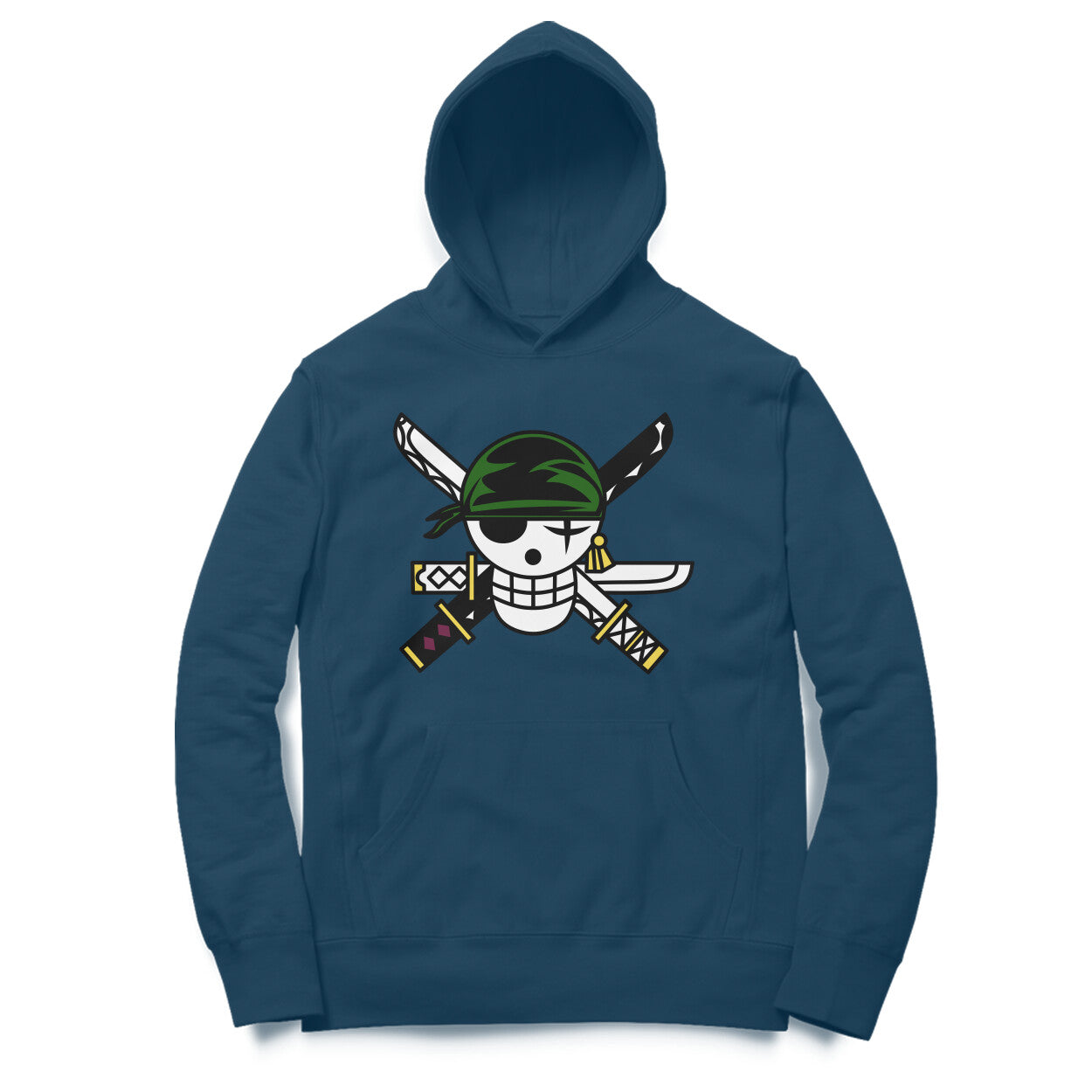 Men zoro logo graphic printed oversized Hoodie