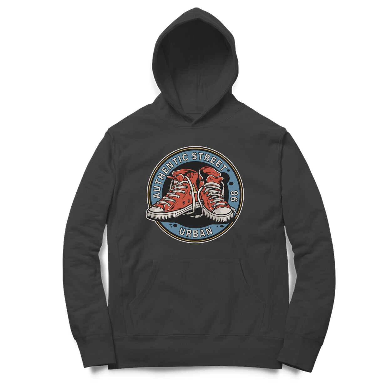 hoodie with a monogram graphic print 