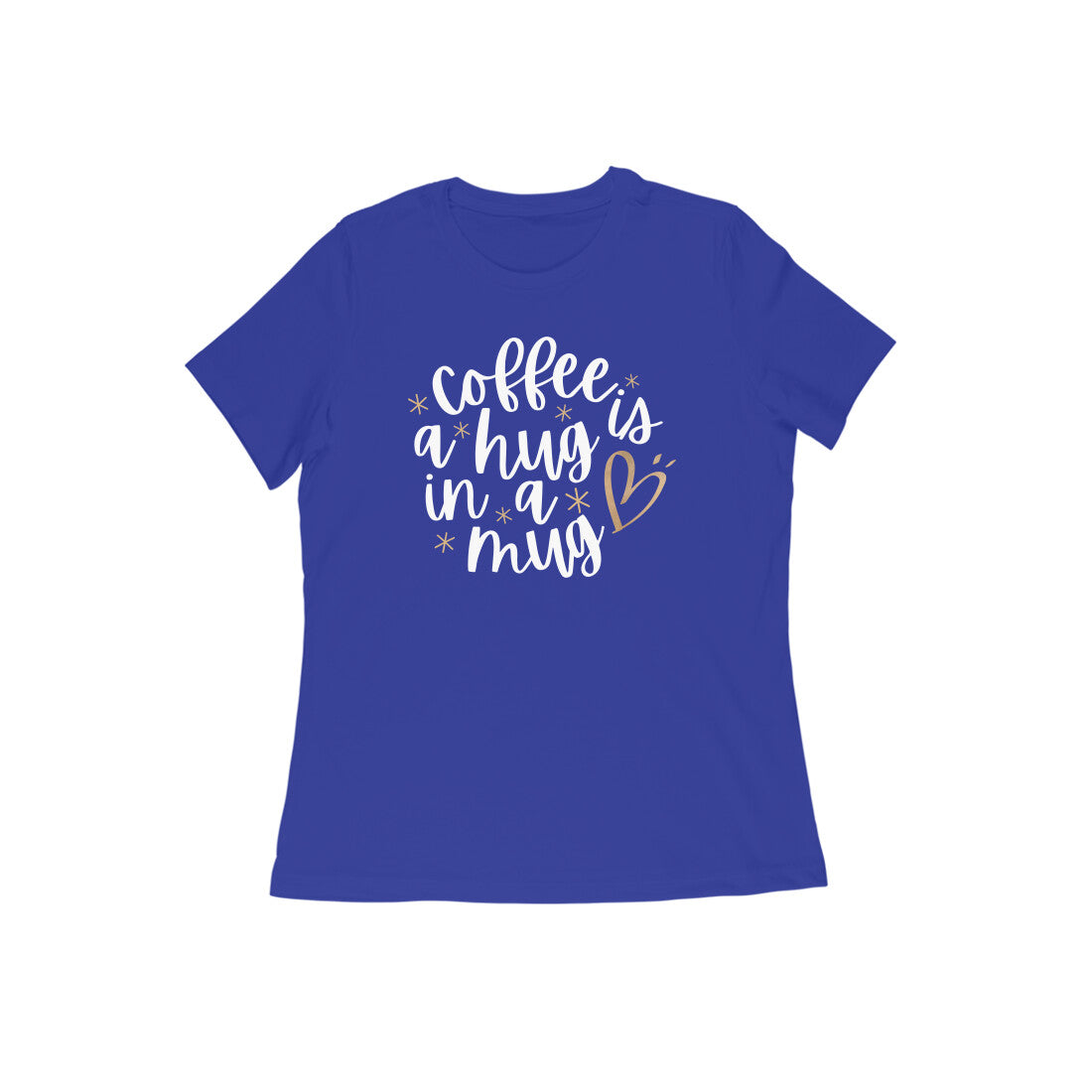 Women coffee lover graphic printed round neck T-Shirt