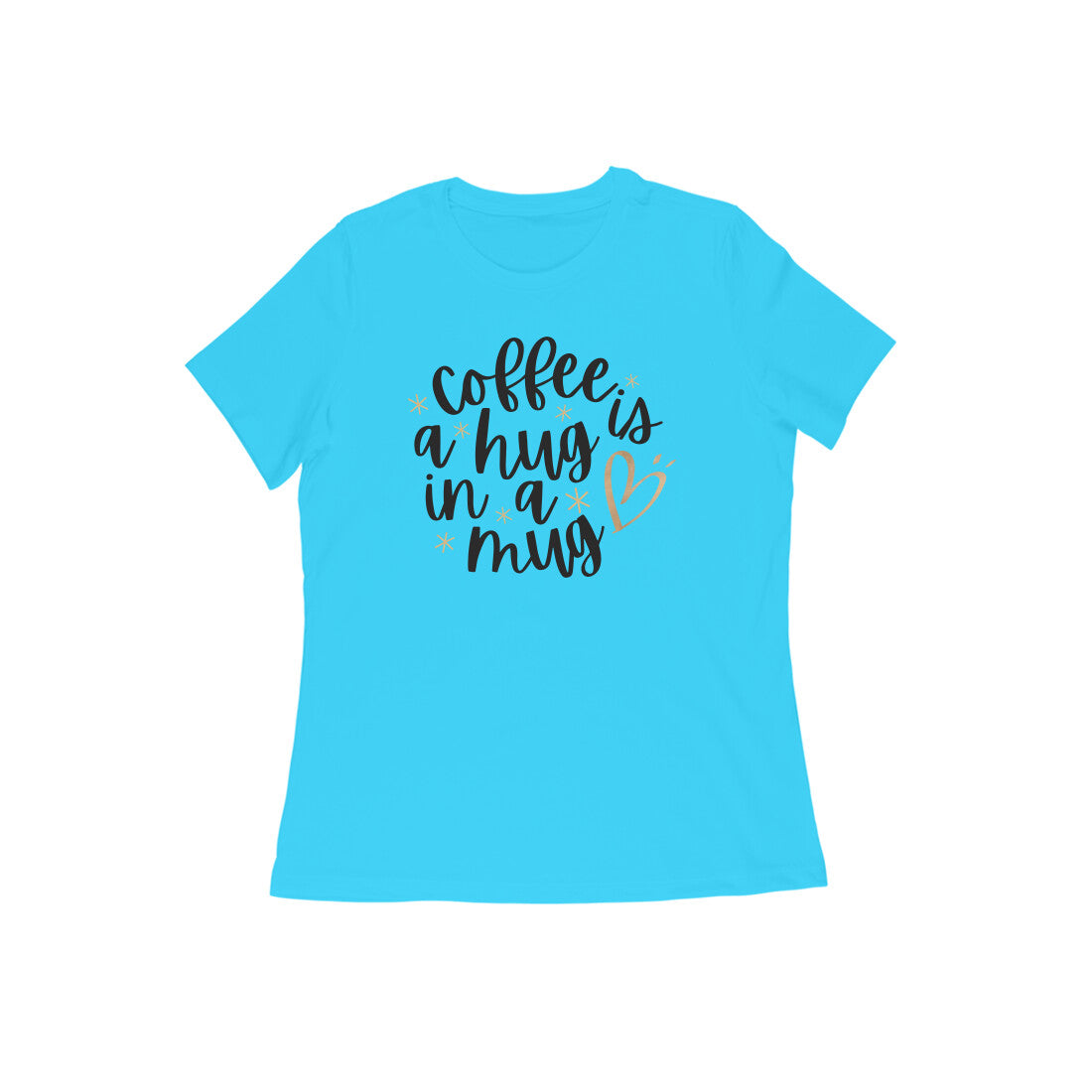 Women coffee lover graphic printed round neck T-Shirt