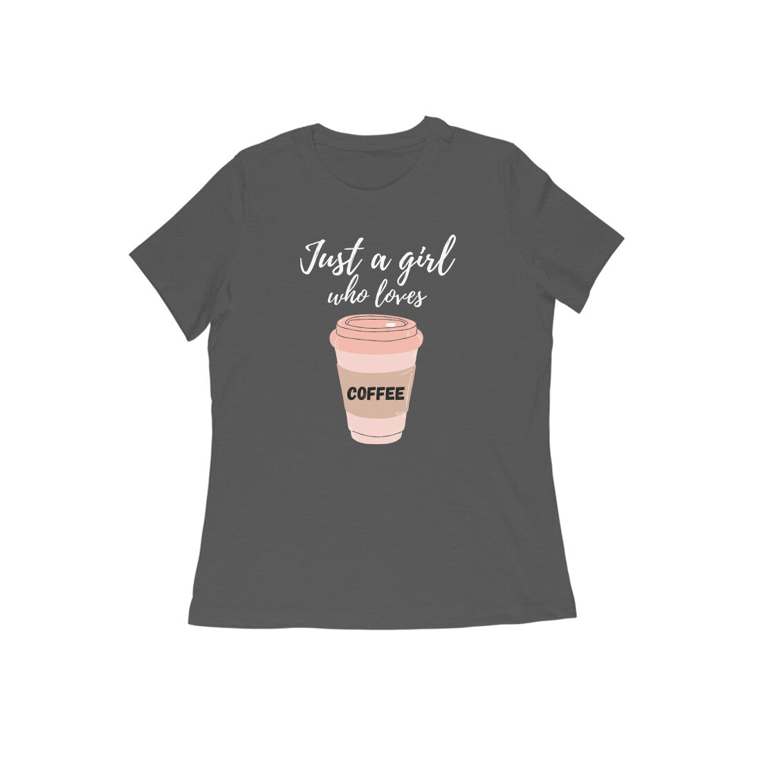 Women coffee lover graphic printed round neck T-Shirt