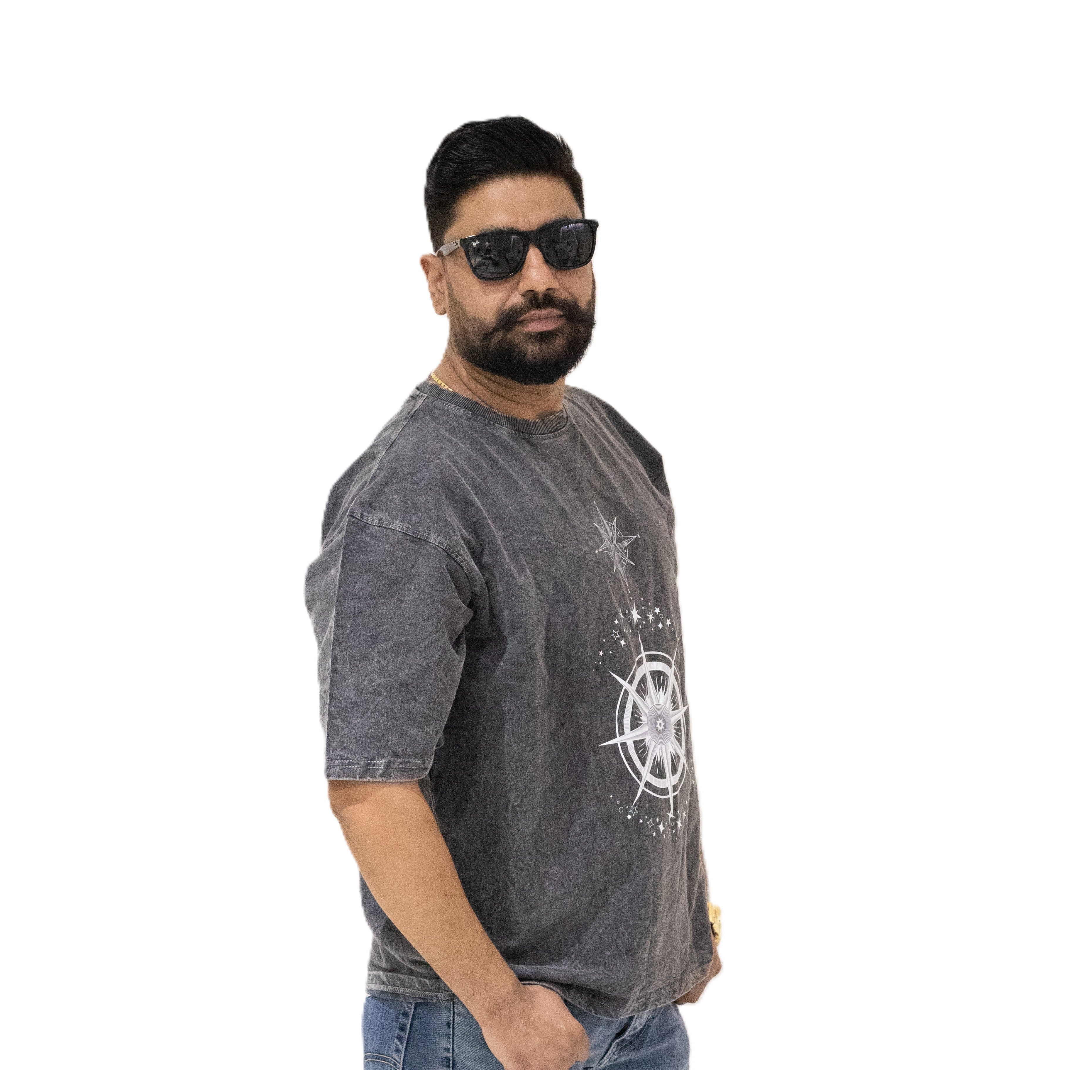 Men's casual grahic print shirt