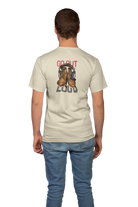 Back printed Go Out Loud design T shirt men